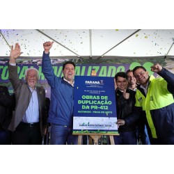 Governador dá início à duplicação em concreto da PR-412 entre Matinhos e Pontal do Paraná